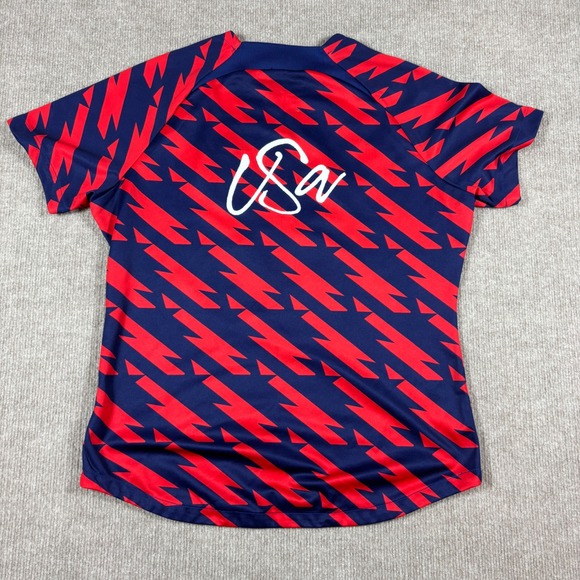 Nike Red Blue USWNT Pro Academy Pre-Match Jersey Women Sz Medium EUC DR5046-689 - Picture 4 of 6